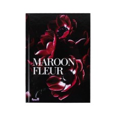 Книга записна Axent Maroon fleur А5, 96 аркушів, клітинка, тверда обкладинка (8459-1-A)