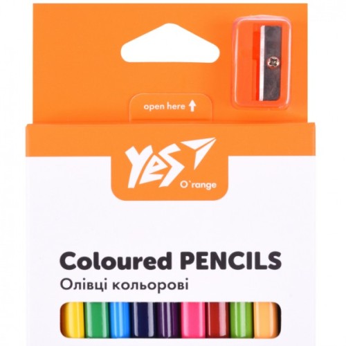 Олівці кольорові Yes Orange Line 24 кольорів з точилкою (290754)