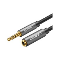 Кабель мультимедійний 3.5mm M to 3.5mm F 1.0m AV118 gray Ugreen (10592)