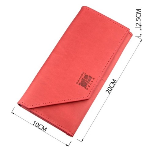 Гаманець Grande Pelle З італійської шкіри Червоний (11216)