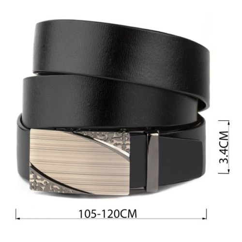 Ремінь Vintage З автоматичною пряжкою з візерунком Чорний (20251)