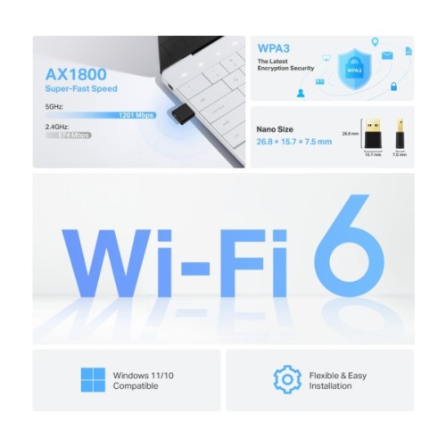 Мережева карта Wi-Fi TP-Link Archer TX20U Nano (ARCHER-TX20U-NANO)