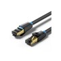 Патч-корд 5м, S/FTP cat 8 RJ-45 black Vention (IKABJ)