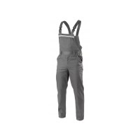 Напівкомбінезон робочий Hoegert FABIAN HT5K308-3XL 65% поліестер/35% бавовна темно-сірий, 3XL (58) (HT5K308-3XL)