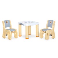 Дитячий стіл Mealux комплект с двумя стульчиками Pluto (KD-F061 Yellow)