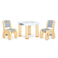 Дитячий стіл Mealux комплект с двумя стульчиками Pluto (KD-F061 Yellow)