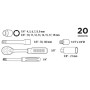 Набір інструментів Top Tools змінних головок 1/4", 3/8" 20 од. (38D520)