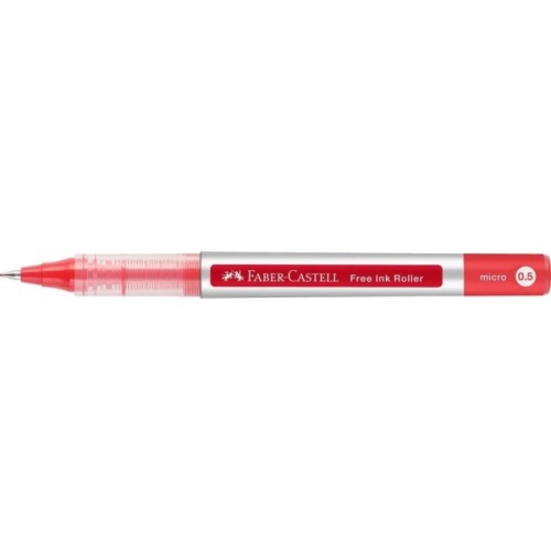 Ролер Faber-Castell Free Ink rollerball, колір чорнила червоний, 0,5 мм, одноразова (29139)