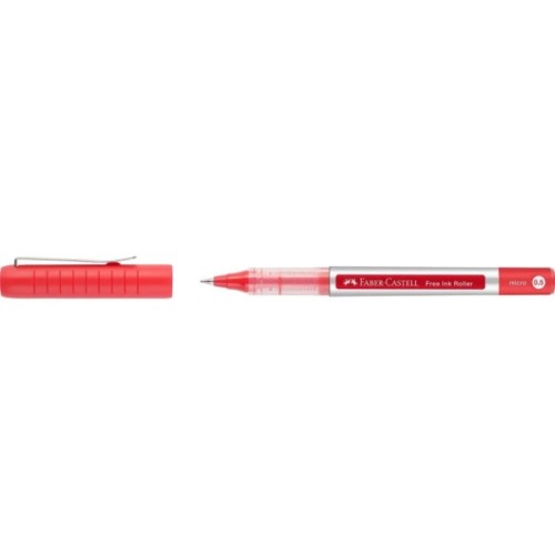 Ролер Faber-Castell Free Ink rollerball, колір чорнила червоний, 0,5 мм, одноразова (29139)