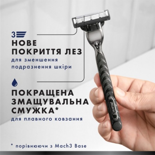Змінні касети Gillette Mach3 Charcoal Деревне вугілля 5 шт. (8700216062770)