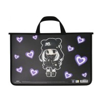 Папка - портфель Maxi А4 пластиковий на блискавці (MX30001-01)