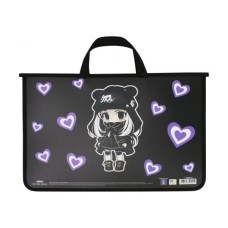 Папка - портфель Maxi А4 пластиковий на блискавці (MX30001-01)