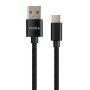 Дата кабель USB 2.0 AM to USB-C 1.0m nylon black Vinga (VCPDCTCNB1BK)