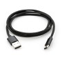 Дата кабель USB 2.0 AM to USB-C 1.0m nylon black Vinga (VCPDCTCNB1BK)