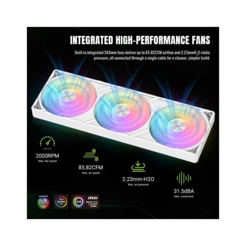 Система рідинного охолодження Gamemax GLACIER 360 LCD WH