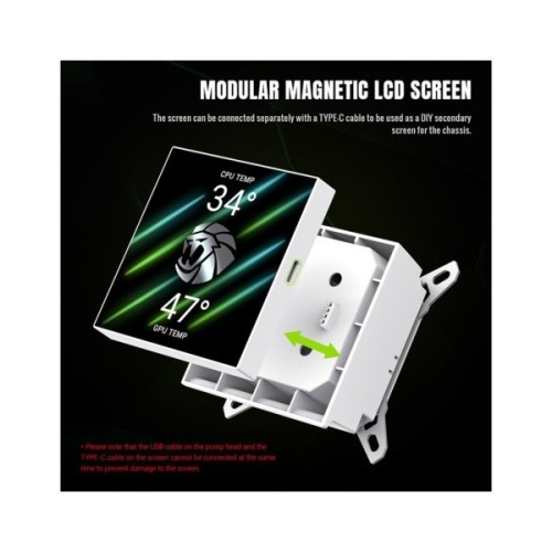 Система рідинного охолодження Gamemax GLACIER 360 LCD WH