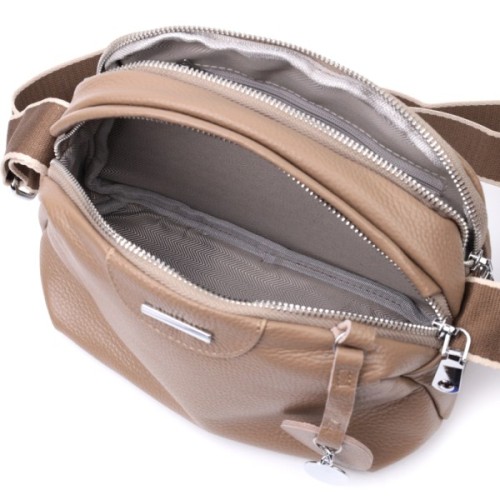 Сумка Vintage З натуральної шкіри Бежева (22594)