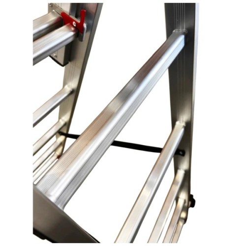 Драбина GTM 3-секції, розкладна, 3*9сх. 2,45-5,69м (KME309)