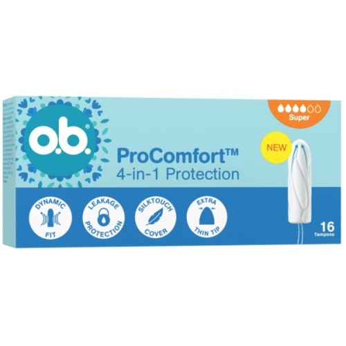 Тампони o.b. ProComfort Super 16 шт. (3574661331164/3574661900469)