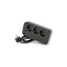 Мережевий фільтр живлення Voltronic F09U, 3 роз EU, 4USB Black (F09U-Black)