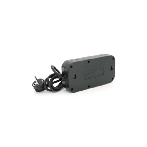 Мережевий фільтр живлення Voltronic F09U, 3 роз EU, 4USB Black (F09U-Black)