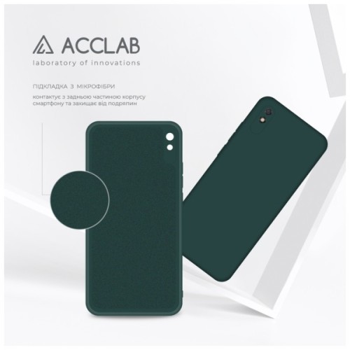 Чохол до мобільного телефона ACCLAB Silicone Case Xiaomi Redmi 9A Dark Green (1283126602542)