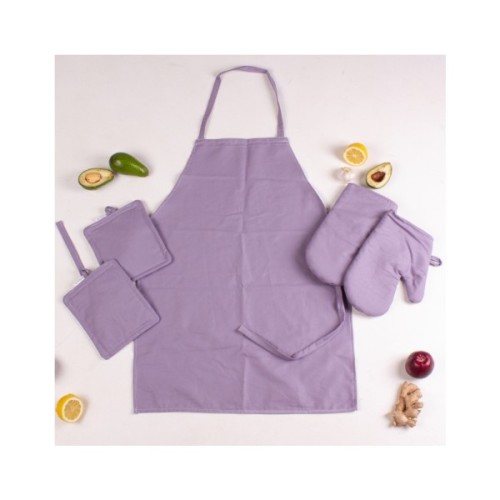 Фартух MirSon Набір №214 - Lavender дві прихватки + дві рукавички-прихватки + фартух (2200006754329)