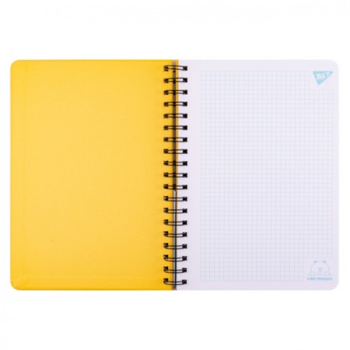 Блокнот Yes 2 в 1 В5 В7 80 арк 20 арк подвійна спіраль Line Friends Sally клітинка (151780)