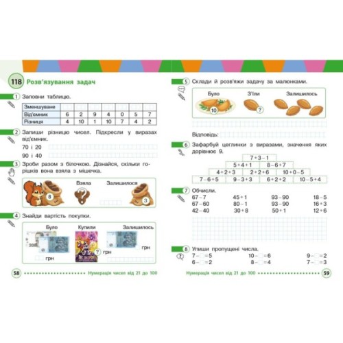 Навчальний посібник Математика. Для 1 класу ЗЗСО. У 3-х частинах. Частина 3 - І.В. Богданович, А.А. Назаренко Ранок (9786170042002)