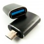 Перехідник OTG USB 2.0 AF to Micro 5P black Dengos (ADP-017)