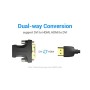 Перехідник HDMI F to DVI M 24+1pin black Vention (AILB0)