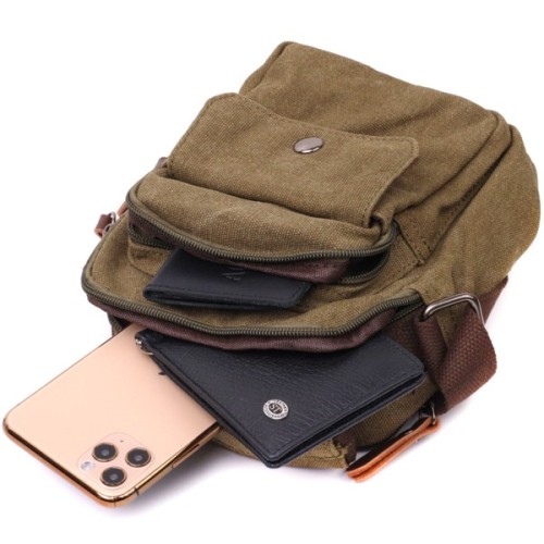 Сумка Vintage З текстилю Оливкова (22219)