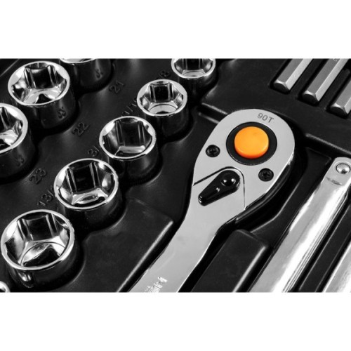 Набір інструментів Neo Tools 233шт, 1/2", 1/4", 3/8", CrV, кейс (10-078)