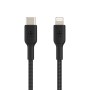 Дата кабель USB 2.0 AM to Lightning 1.0m braided black Belkin (CAA004BT1MBK)
