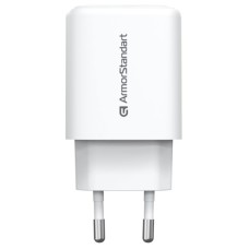 Зарядний пристрій Armorstandart 1xUSB-C + 1xUSB 20W GaN white (ARM89531)