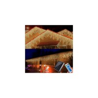 Гірлянда Voltronic Бахрома White Hot 256 LED, 5х0,7м, вулична, з сонячною панелью та пультом (RH-02-256/5/0,7/32WH)