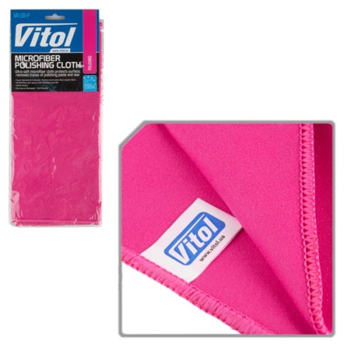 Автомобільна серветка Vitol 40х30см рожева (VR-09-P)