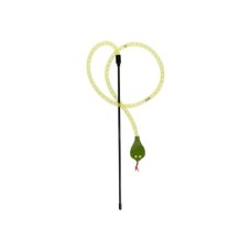Іграшка для котів Hippie Pet Вудка з маленькою коброю зелена 37 см (HIPCW2401007Z)