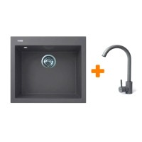 Мийка кухонна Adamant Univer сірий + змішувач (4824296912104)