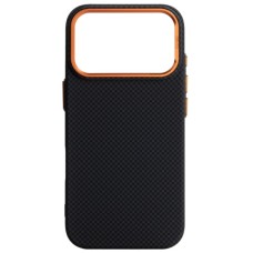Чохол до мобільного телефона Armorstandart LikeCarbon2 SE MagCase Apple iPhone 17 Pro Kevlar Black Orange (ARM89164)