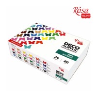 Акрилові фарби Rosa для декору матові 24 кол по 20 мл (4823098523963)