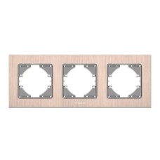 Рамка Videx BINERA мідний алюміній 3 поста (VF-BNFRA3H-CP)
