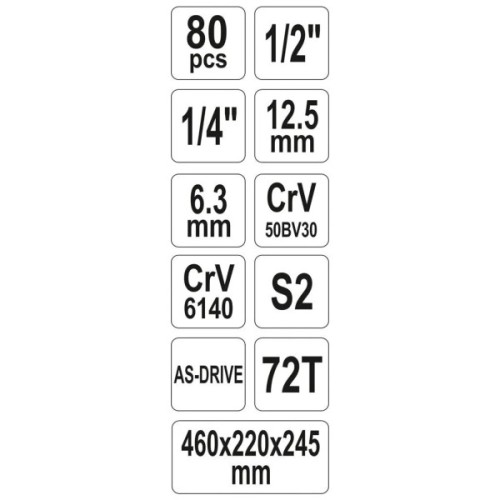 Набір інструментів Yato YT-38951