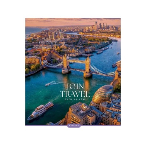 Зошит Школярик Join Travel 96 аркушів клітинка (096-3680K)