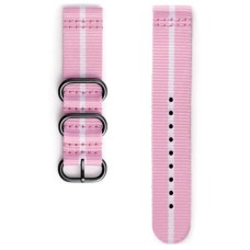 Ремінець до смарт-годинника Samsung Gear Premium Nato Pink-White (GP-R600BREECAE)