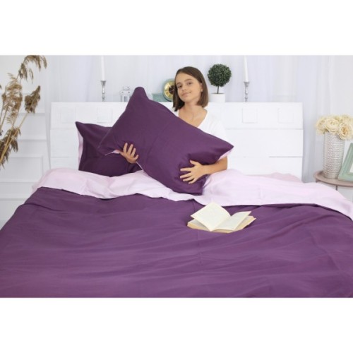 Постільна білизна MirSon King Size Сатин Premium 0199+3220 Iris 220х240 (2200001169593)