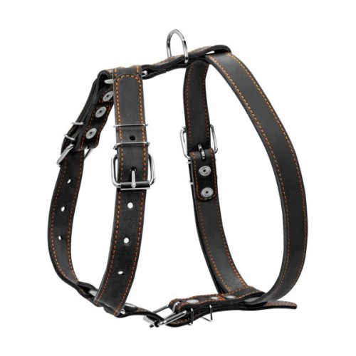 Шлея для собак Collar одинарна для середніх порід Ш 25 мм А:49-68 см В:68-80 см чорна (06381)