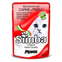 Вологий корм для кішок Simba Cat Wet м'ясний 100 г (8009470009348)