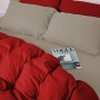 Постільна білизна MirSon 004-009 Cappuchino/Red Фланель 2x143x210 Сімейний (2200009658976)