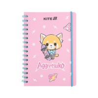 Блокнот Kite на спіралі A5 Aggretsuko , 80 аркушів, клітинка (AR25-190)